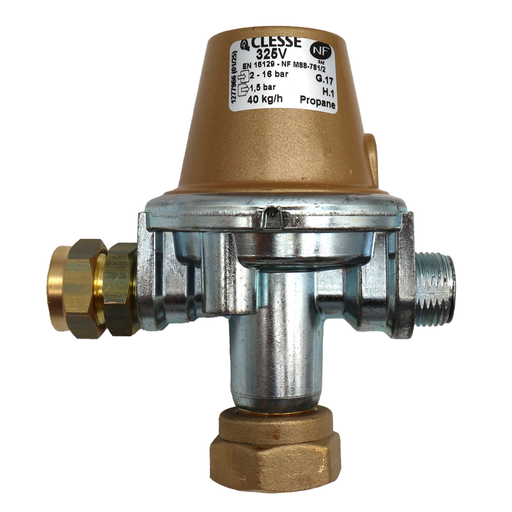 [CLE002745AH] DETENDEUR VERTICAL HP 325V 40KG/H ENTREE 2-16B / SORTIE 1,5B F3/4" / M 20X150 EQUERRE NF