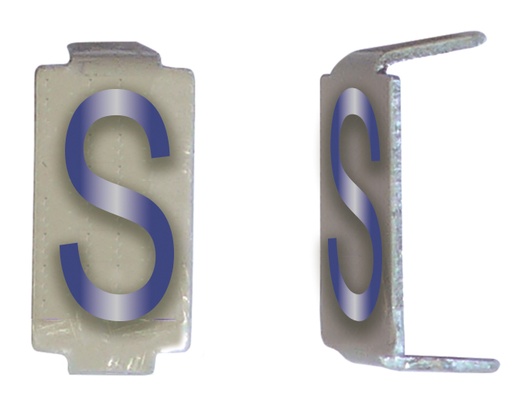 [MICCD040] LOT 25 LETTRE 6X11 ALU IVOIRE/BLEU PRE-PLIEE S *